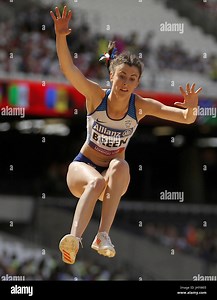 Great Britain's Olivia Breen competes in the Women's Long Jump T38 Final during day four of the 2017 World Para Athletics Championships at London Stadium. PRESS ASSOCIATION Photo. Picture date: Monday July 17, 2017. See PA story ATHLETICS Para. Photo credit should read: Paul Harding/PA Wire. RESTRICTIONS: Editorial use only. No transmission of sound or moving images and no video simulation Stock Photo - Alamy
