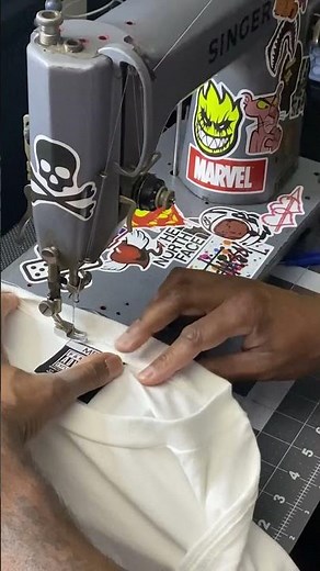 How to sew woven labels on your T-shirts 🎬 #shortvideo