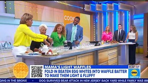 11K views · 505 reactions | It's National Waffle Day! We have the dynamic mother-daughter duo...#MamaLaverne and Donna Richardson joins us LIVE to show us how they whip up their award-winning chicken and waffles! And #MamaLaverne has some dance moves to show us too  | Robin Roberts | Facebook