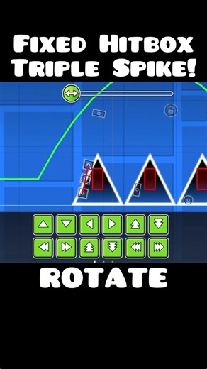 Triple Spike With Fixed Hitbox #geometrydash