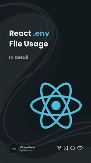 Chaos Coder on Instagram: "React .env File Explained | Manage Environment Variables Properly Learn how to properly use .env files in React to manage environment variables securely and efficiently. In this video, you’ll understand: What .env files are How REACT_APP_ variables work Best practices for environment configuration Common mistakes to avoid Perfect for React beginners and frontend developers 🚀 #reactjs #envfile #frontenddeveloper #webdev #javascript #codinglife #devtips #programmingreel