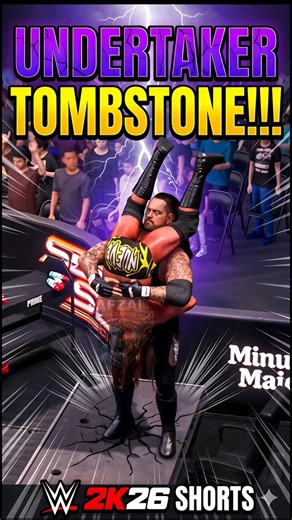 Undertaker DESTROYS Opponent with Tombstone on Announce Table 😱 | WWE 2K26 Brutal Moment#wwegameplay