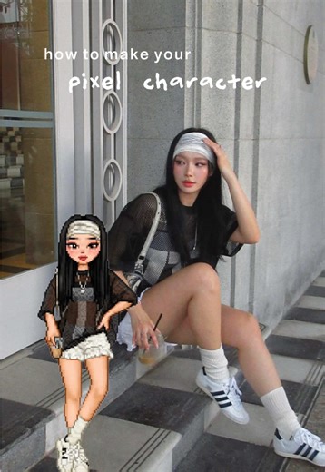 turning myself into pixel art bc why not inspired by everskies 🎮🖱️ | Pixel Art