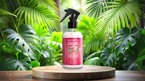 Locsanity Daily Moisturizing Refreshing Spray for Locs, Dreadlocks - Rose Water and Peppermint Hair Scalp Moisturizer, Dreadlock Spray - Natural Loc Care and Maintenance (12oz)