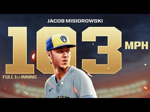 Jacob Misiorowski threw EIGHT PITCHES OVER 103 MPH in the first inning! 😳 | MLB Highlights
