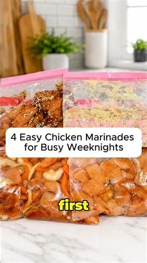4 Easy Chicken Marinades for Busy Weeknights #mealprep #foodprep #dinnerideas