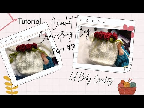 Crochet Draw String Bag Tutorial | Part 2 | #crochetreels #handmadeart #crochetlove