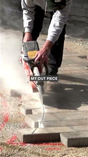 How to cut paver bricks easily #landscaping #hardscaping #paverpatio