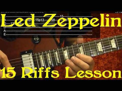 Led Zeppelin - 15 Great Riffs - Guitar Lesson
