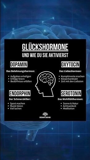 Die 4 Glückshormone - und wie du sie aktivierst