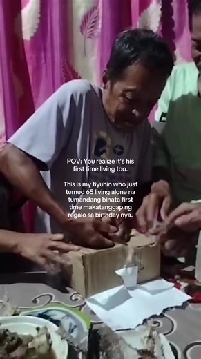 Touching Moment: 65-Year-Old Uncle Receives His First Birthday Gift