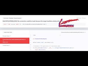 SQLSTATE[HY000] [2002] No connection could be made because the target machine actively refused it