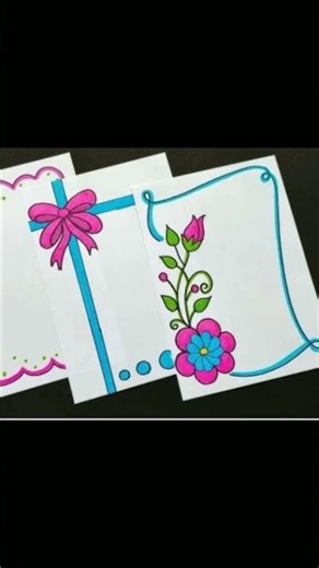 Border design for project #art #borderart #painting