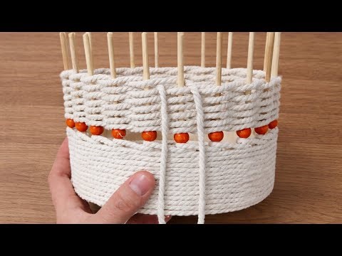 Don’t Throw Away Yogurt Buckets – Make This Beautiful Rope Basket! | Easy DIY