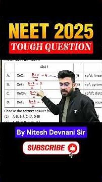 NEET 2025 Hybridisation question analysis | Nitesh Devnani