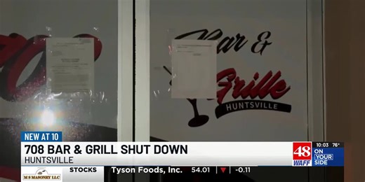 Huntsville bar ordered to be shut down