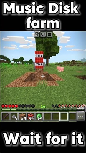 Easy way to get music disk in Minecraft#shorts #minecraft