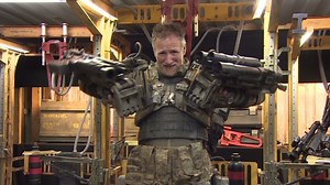 Trying on Tom Cruise's 60 kilo exo-suit