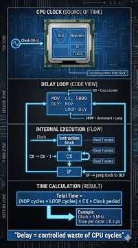 How CPU Creates Delay | Timing, Loops & Clock Explained