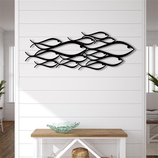 Metal Fish Wall Art: Modern Coastal Home Decor - Etsy