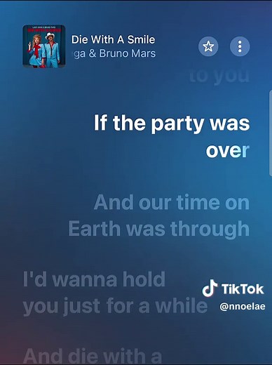 Die With A Smile lyrics — Lady Gaga & Bruno Mars