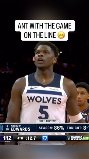 ESPN on Instagram: "Anthony Edwards missed TWO crucial free throws in crunch time. The Suns would go on to hit the game-winner the next play "