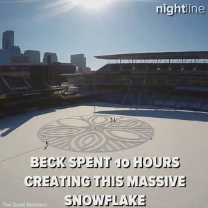 488K views · 211 reactions | Snow artist Simon Beck creates massive drawings all over the world using only his feet. Beck spent 10 hours to create a massive snowflake at a sports stadium, walking 45,000 steps. Simon Beck's Snow Art The Great Northern | Nightline | Facebook