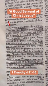 198K views · 4.7K reactions | “A Good servant of Christ Jesus” 1 Timothy 14:11-16 #bibleverse #jesuscristo #jesus #God #Godisgood #fbreelsvideo | The Bible Verses | Facebook