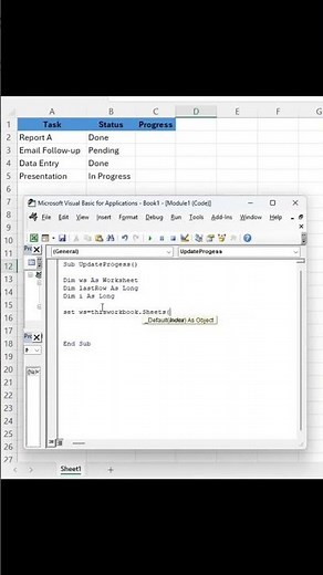 Beginner VBA Tutorial: Automate Excel Tasks in Minutes 🚀#shortsvideo