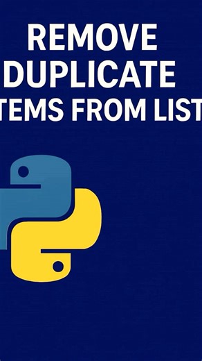 Remove Duplicate Items from a List in Python | Easy Trick 🚀 #coding #correctcoding #programming