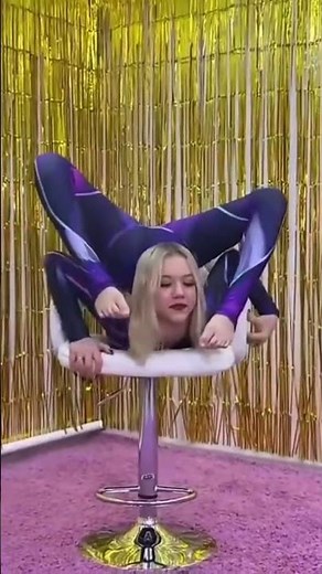 Gymnastic girl practices flex stunt #barefoot #beautifulgirl #flexibility #gymnasts