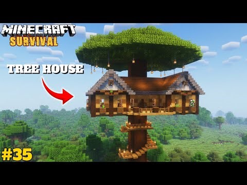 I Built a Massive Treehouse in Minecraft | Minecraft Survival Series Episode - 35