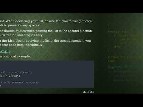 How to Pass a List to a Function Call from Within Another Function in Bash