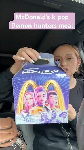 McDonald’s k pop Demon Hunters meal! #mcdonalds #foodie #mukbang #viral