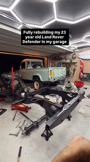 4K views · 1.1K reactions | Fully rebuilding my 23 year old Land Rover Defender 90 in my garage  This Defender 90 was ex council owned by @canterburycitycouncil and my friend Will and I and completely rebuilding it from the chassis up ️ | The Doctor's Garage | Facebook