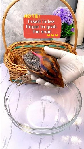 How to remove and clean snails for cooking. #food #snails