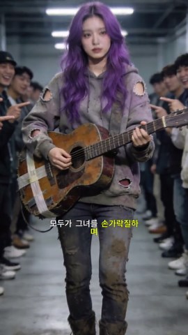 거지처럼 보였던 그녀의 감동적인 노래