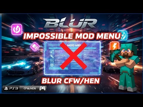 BLUR PS3 HEN Ultimate Mod Menu with ALL cars and cheats for FREE!