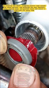 Easy Oil Seal Installation Trick Using Plastic Wraps & Pipe #shorts #mechanictips #motorcycle