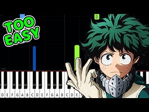 The Day - Boku no Hero Academia OP - EASY Piano Tutorial [animelovemen]