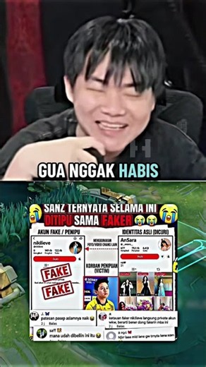 Sanz ditipu faker😱😱 #mobilelegends