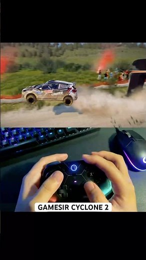 Big jump using Gamesir Cyclone 2 on WRC Generations. Watch the gameplay with handcam