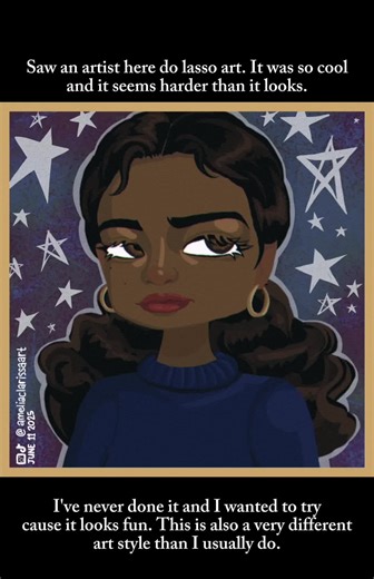 Saw an artist here do lasso art. It looked fun so I wanted to try it by painting this self portrait. #art #lassoart #speedpaint #digitalpainting #arttok