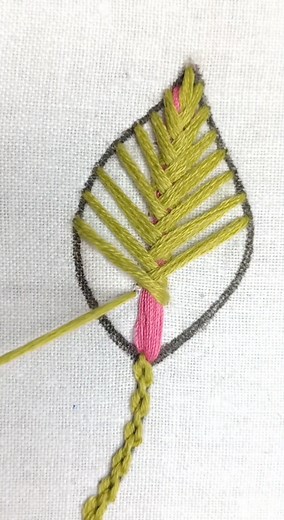 Excellent Leaf Embroidery Work | Stitching Garden