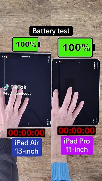 iPad Air 13-inch vs iPad Pro 11-inch Battery Performance