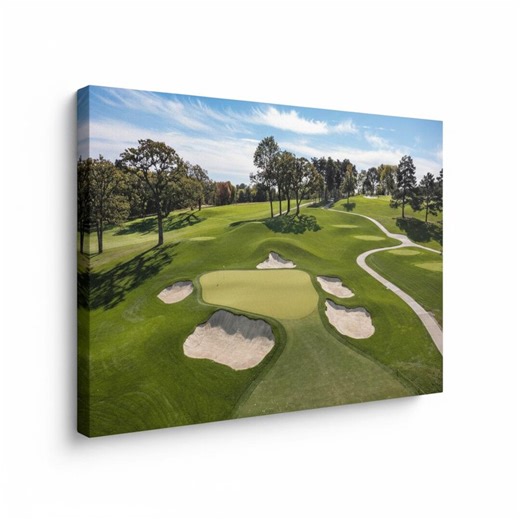 Golf Course Landscape Canvas Wall Art, Green Field Print, Outdoor Decor - Etsy