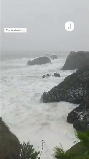 Rough seas are hitting the Co Waterford coast as Storm Bram continues