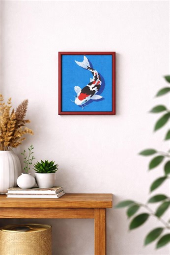Koi Fish Cross Stitch Pattern PDF – Japanese Carp Embroidery Design - Etsy