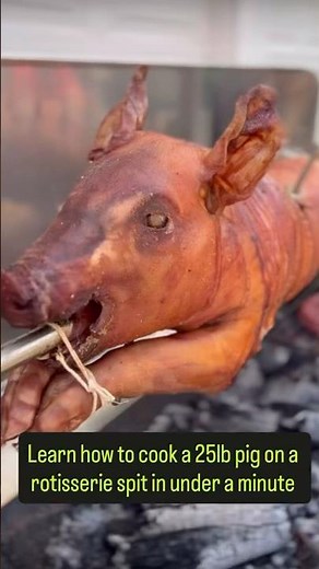 Learn to roast a whole pig on a spit – juicy, crispy, and unforgettable. In under 60 sec