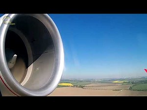 Lufthansa CityLine Bombardier CRJ-1000 (operated by Air Nostrum) sunny Leipzig Landing [AirClips]